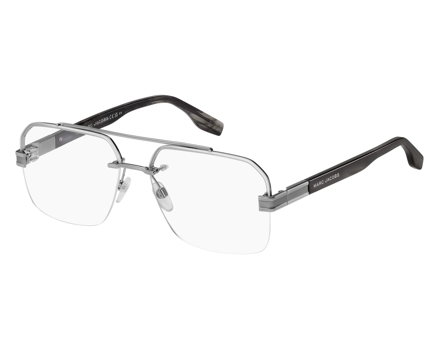 Marc Jacobs MARC714 Aviator Eyeglasses in Grey Horn, front view