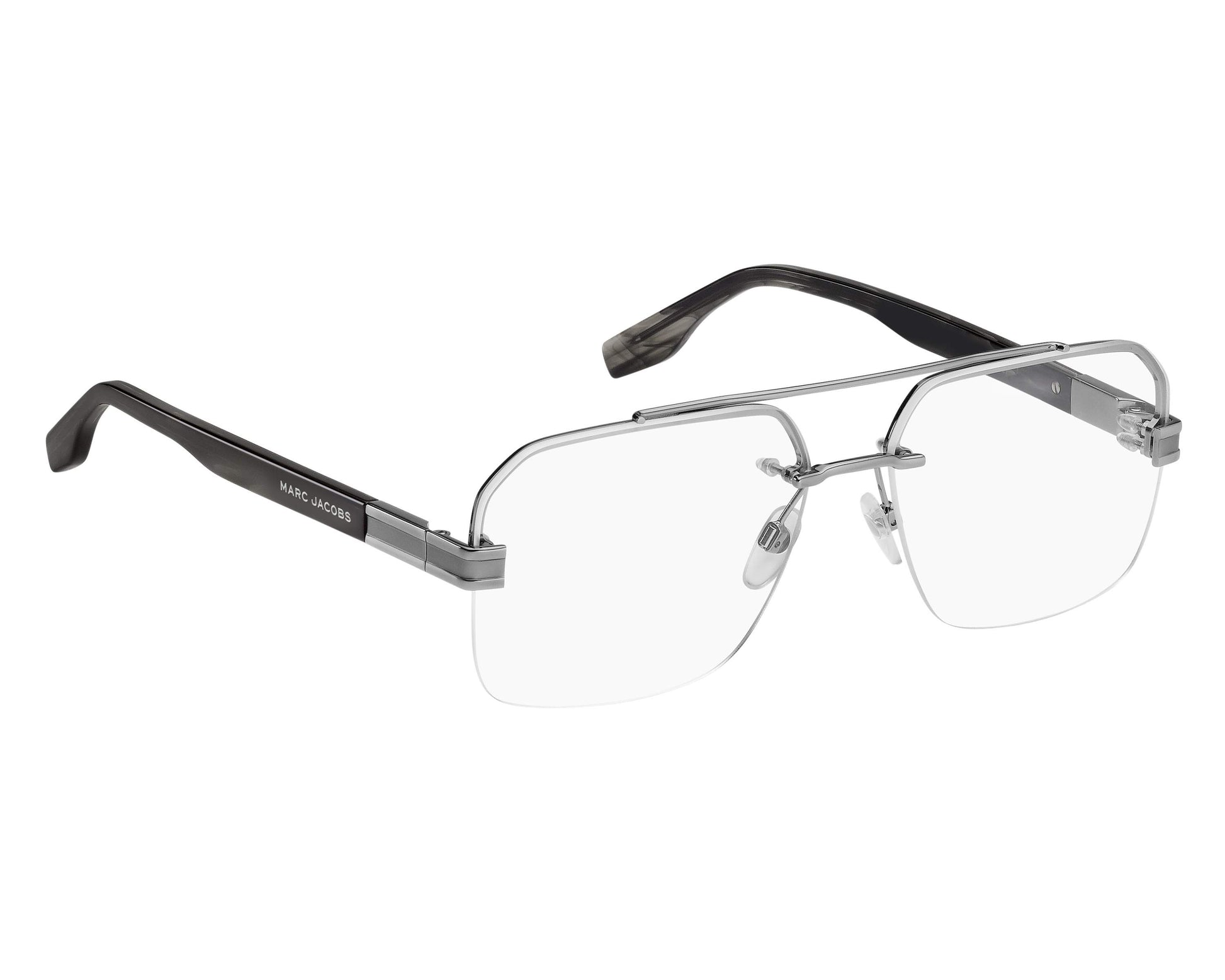 Marc Jacobs MARC714 Aviator Eyeglasses in Grey Horn, side view