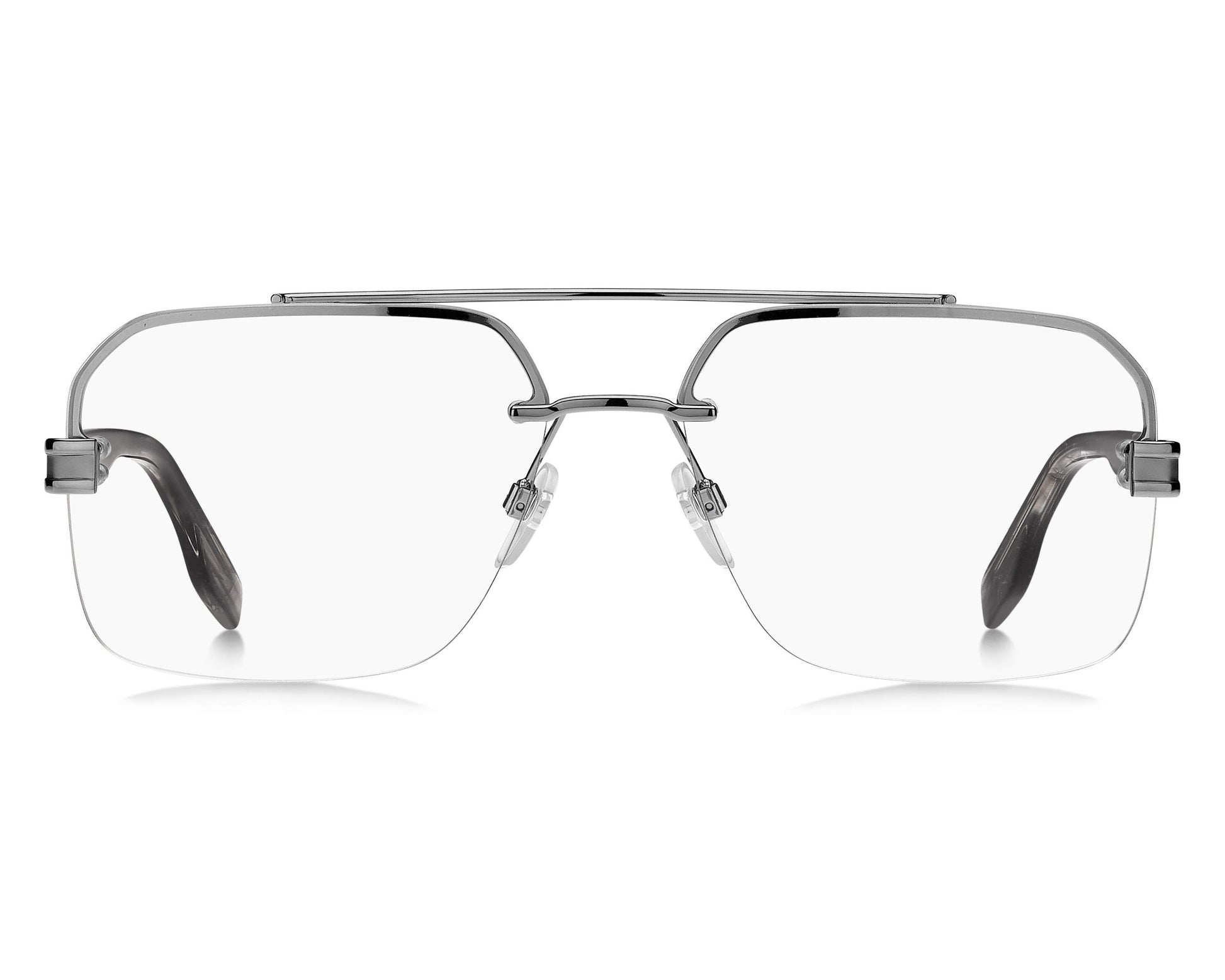 Marc Jacobs MARC714 Aviator Eyeglasses in Grey Horn, angle view
