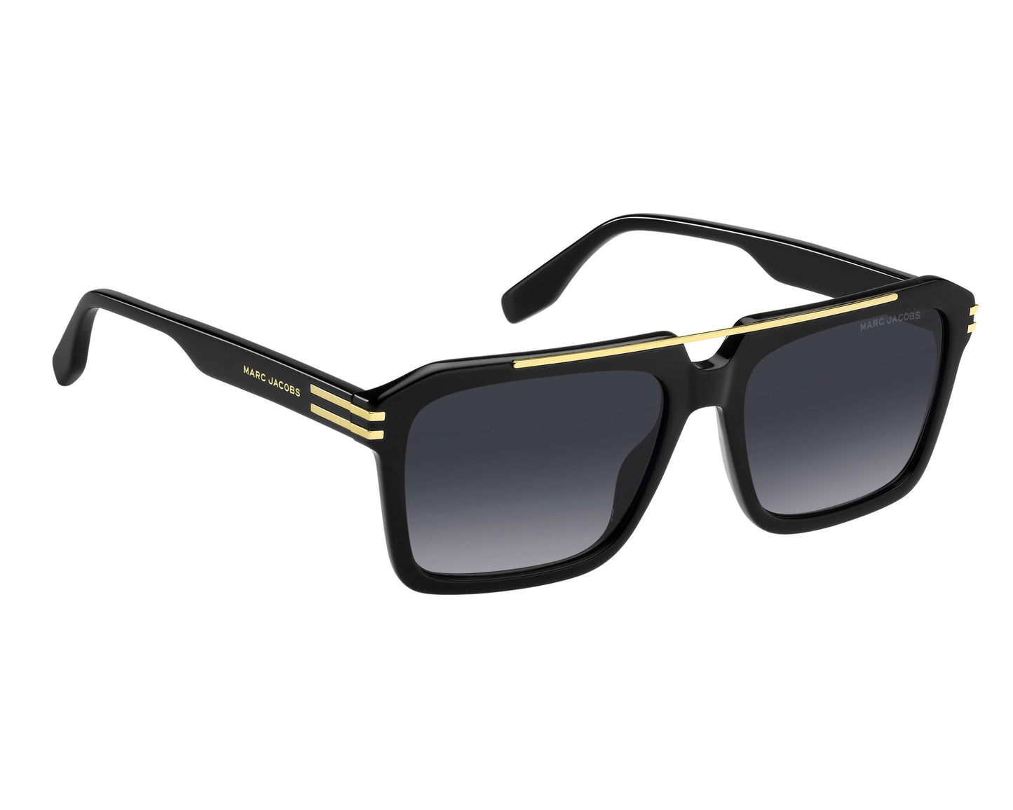 Marc Jacobs MARC752/S Square Sunglasses in Grey Gradient / Black, side view
