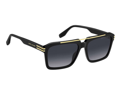 Marc Jacobs MARC752/S Square Sunglasses in Grey Gradient / Black, side view