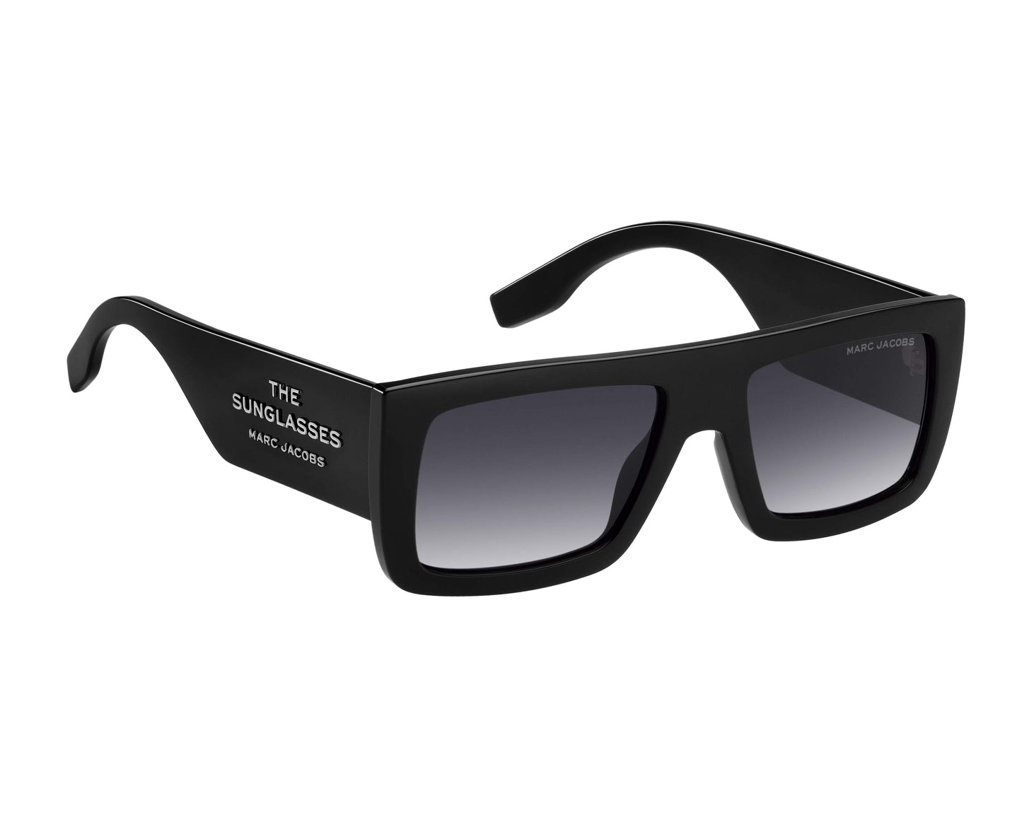 Marc Jacobs MARC775/S Rectangle Sunglasses in Grey Gradient / Black, back view