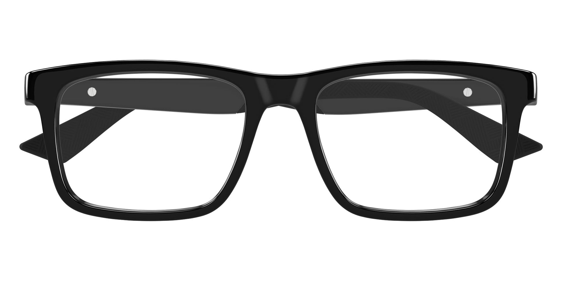 Montblanc MB0434O Square Eyeglasses in Black, front view
