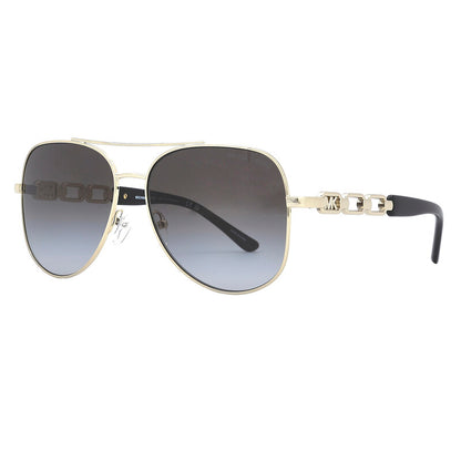 Michael Kors MK1121/S Pilot Sunglasses in Dark Grey Gradient / Gold, detail view