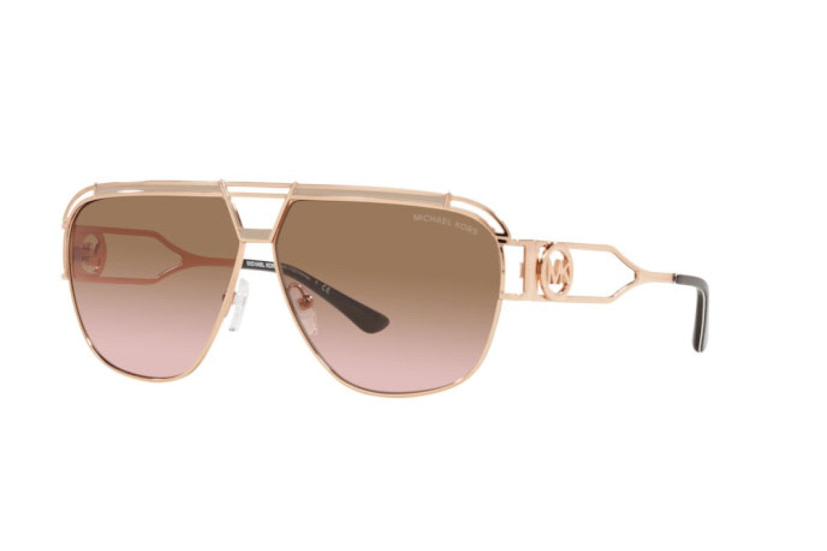 Michael Kors MK1102/S Aviator Sunglasses in Brown Pink Gradient / Rose Gold, front view