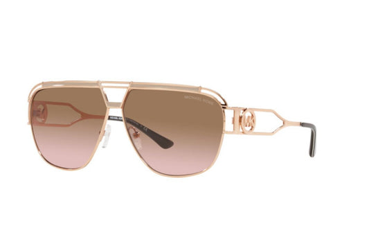 Michael Kors MK1102/S Aviator Sunglasses in Brown Pink Gradient / Rose Gold, front view