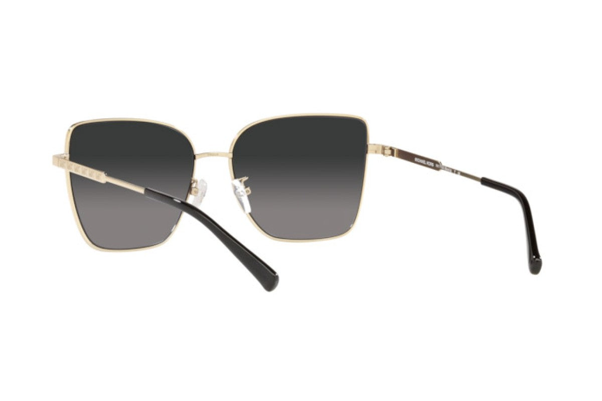 Michael Kors MK1108/S Butterfly Sunglasses in Light Grey Gradient Light Gold, angle view