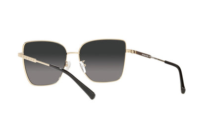 Michael Kors MK1108/S Butterfly Sunglasses in Light Grey Gradient Light Gold, angle view
