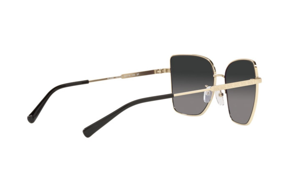 Michael Kors MK1108/S Butterfly Sunglasses in Light Grey Gradient Light Gold, detail view