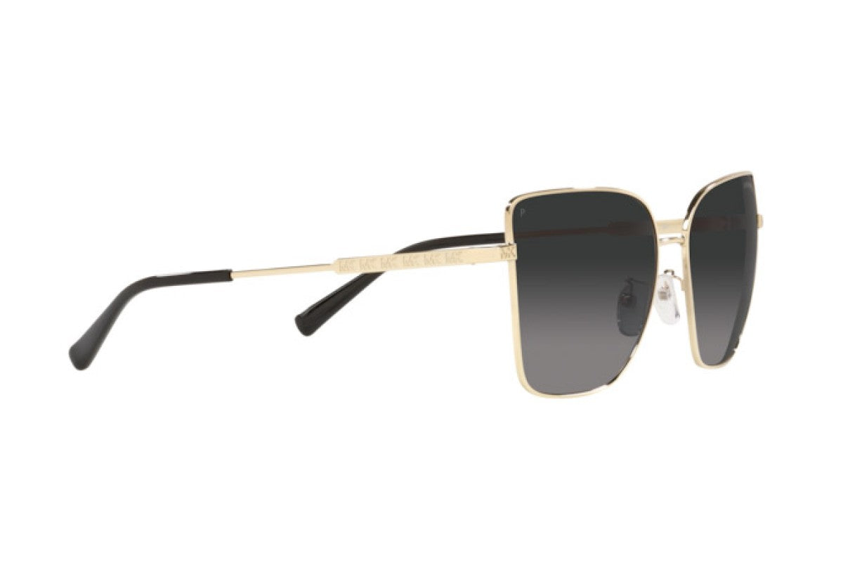 Michael Kors MK1108/S Butterfly Sunglasses in Light Grey Gradient Light Gold, detail view