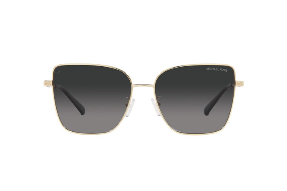 Michael Kors MK1108/S Butterfly Sunglasses in Light Grey Gradient Light Gold, back view
