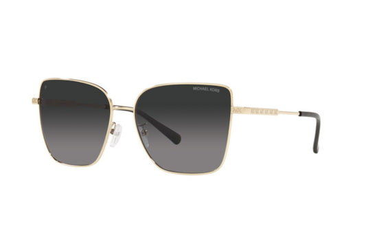 Michael Kors MK1108/S Butterfly Sunglasses in Light Grey Gradient Light Gold, front view
