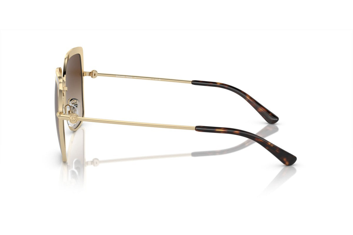 Michael Kors MK1141/S Square Sunglasses in Brown Gradient Light Gold, side view
