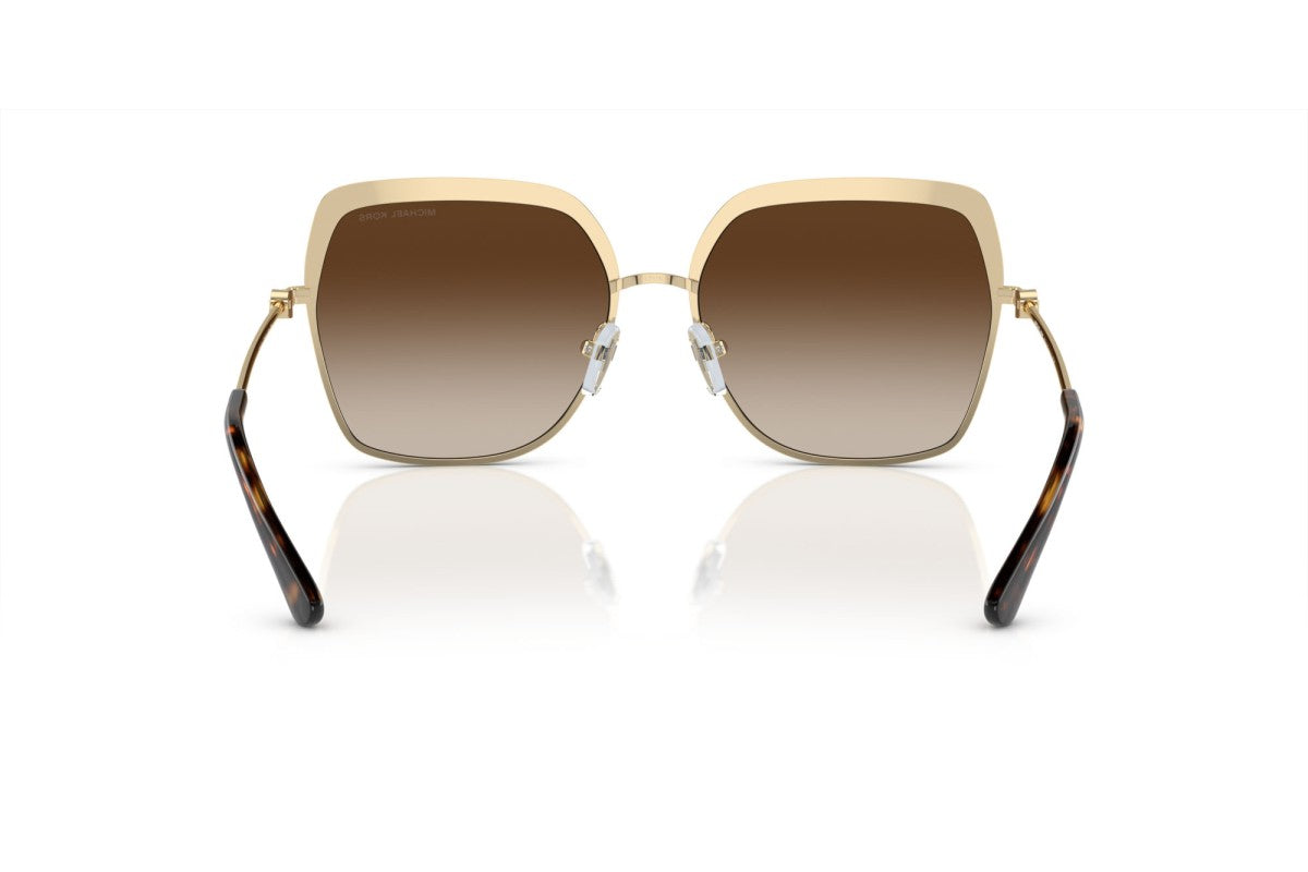 Michael Kors MK1141/S Square Sunglasses in Brown Gradient Light Gold, angle view