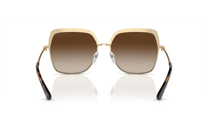 Michael Kors MK1141/S Square Sunglasses in Brown Gradient Light Gold, angle view