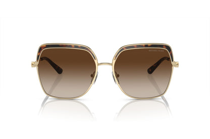 Michael Kors MK1141/S Square Sunglasses in Brown Gradient Light Gold, detail view
