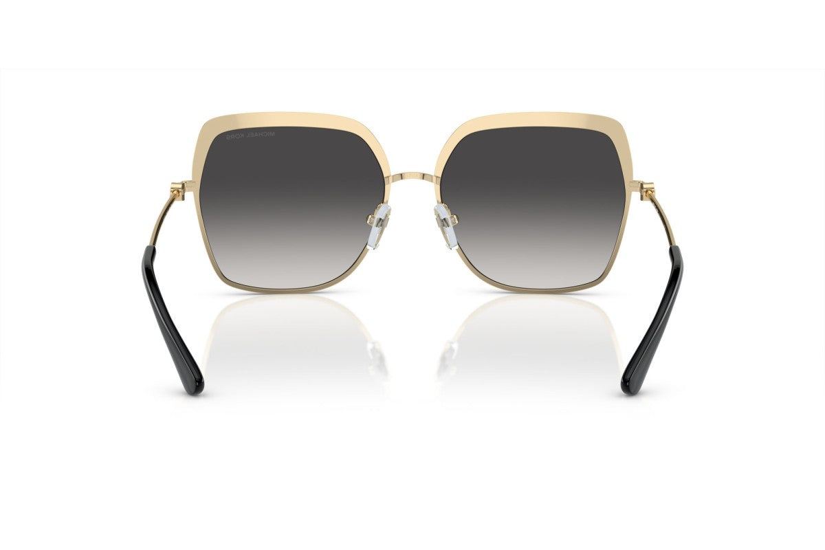 Michael Kors MK1141/S Square Sunglasses in Grey Gradient Light Gold, angle view