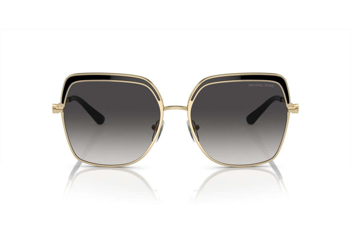 Michael Kors MK1141/S Square Sunglasses in Grey Gradient Light Gold, detail view