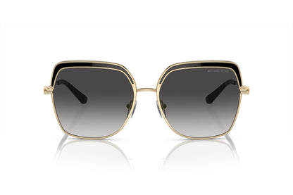 Michael Kors MK1141/S Square Sunglasses in Grey Gradient Light Gold, detail view