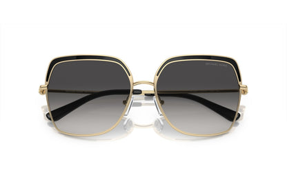 Michael Kors MK1141/S Square Sunglasses in Grey Gradient Light Gold, detail view