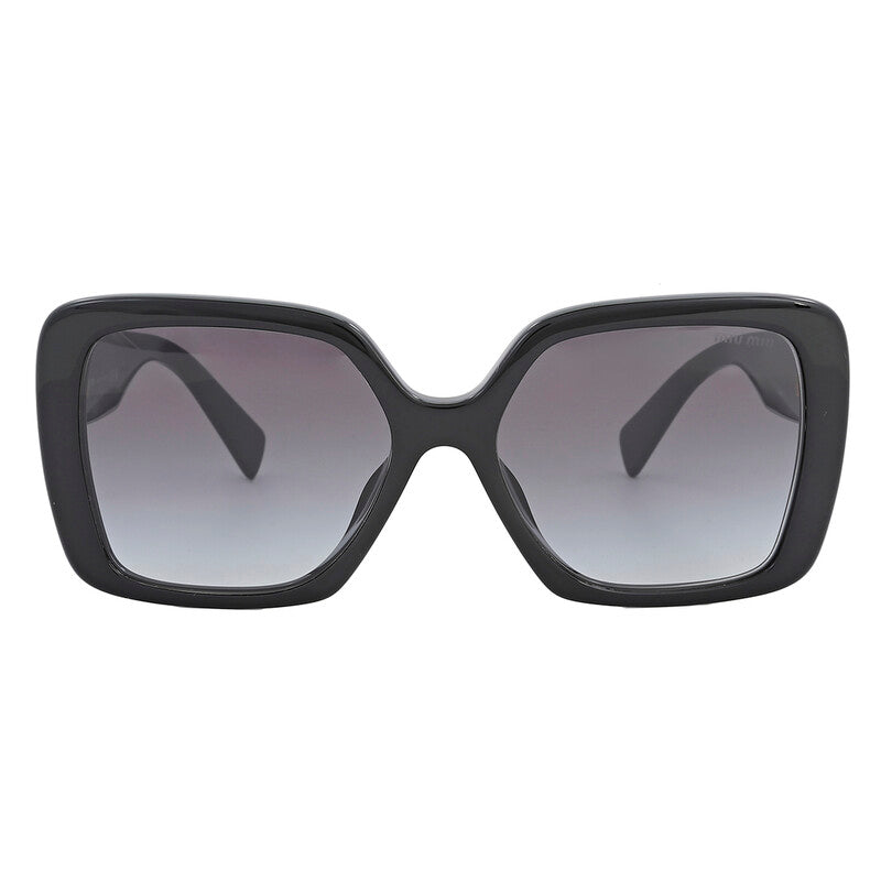 Miu Miu MU10YS Square Sunglasses in Grey Gradient/Black, front view