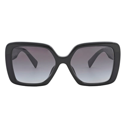 Miu Miu MU10YS Square Sunglasses in Grey Gradient/Black, front view