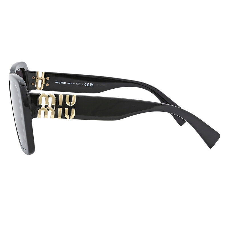 Miu Miu MU10YS Square Sunglasses in Grey Gradient/Black, side view