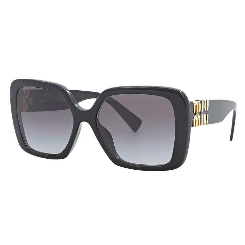 Miu Miu MU10YS Square Sunglasses in Grey Gradient/Black, detail view