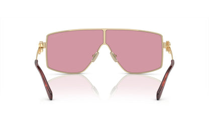 Miu Miu MU51ZS Geometric Sunglasses in Bordeaux Red Pale Gold, angle view