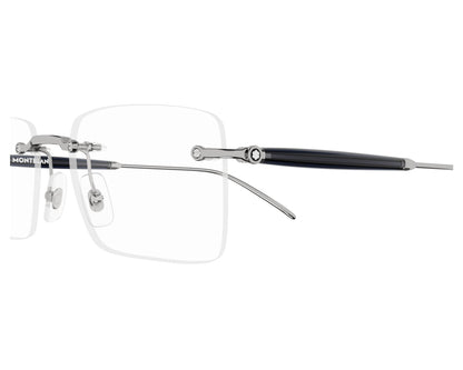 Montblanc MB0411O Rectangle Eyeglasses in Ruthenium, side view