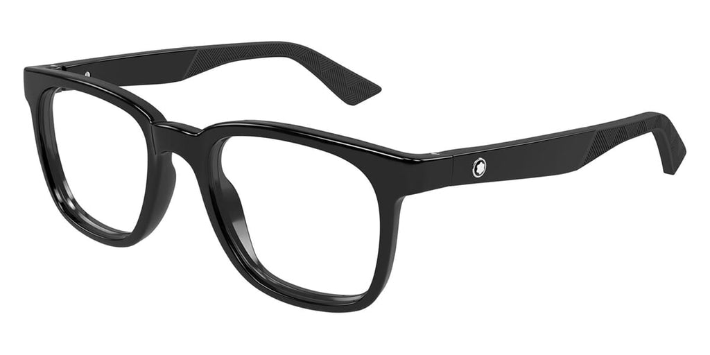 Montblanc MB0433O Square Eyeglasses in Shiny Black, front view