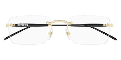 Montblanc MB0411O Rectangle Eyeglasses in Gold, side view