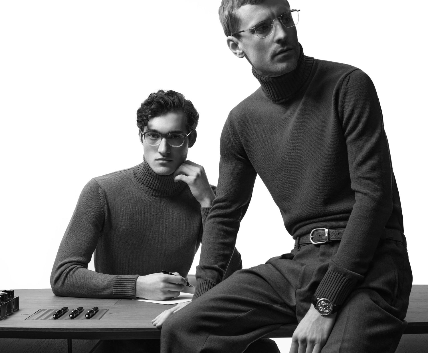 Montblanc editorial campaign. Authentic Montblanc eyewear at Opti Plaza.