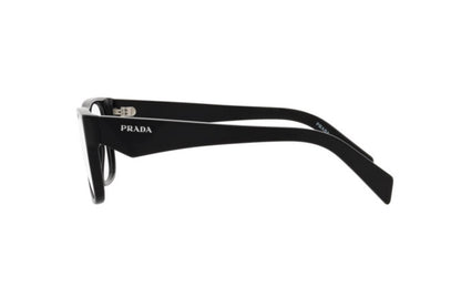 Prada PR22ZV Square Eyeglasses in Black, side view