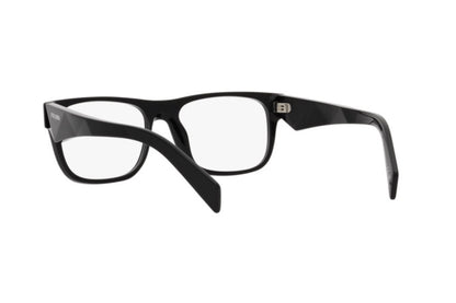 Prada PR22ZV Square Eyeglasses in Black, angle view