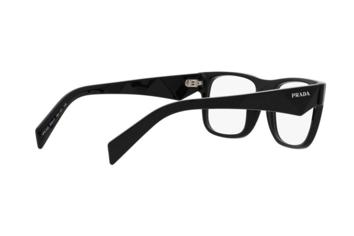 Prada PR22ZV Square Eyeglasses in Black, detail view