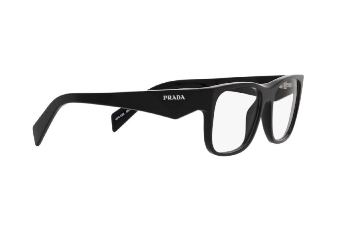 Prada PR22ZV Square Eyeglasses in Black, detail view