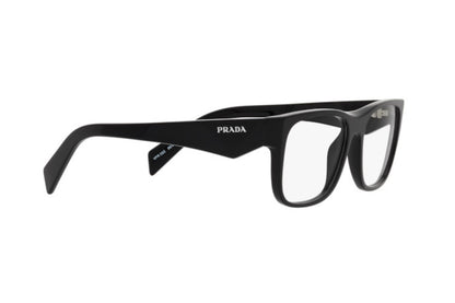 Prada PR22ZV Square Eyeglasses in Black, detail view