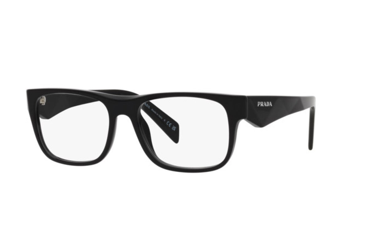 Prada PR22ZV Square Eyeglasses in Black, front view