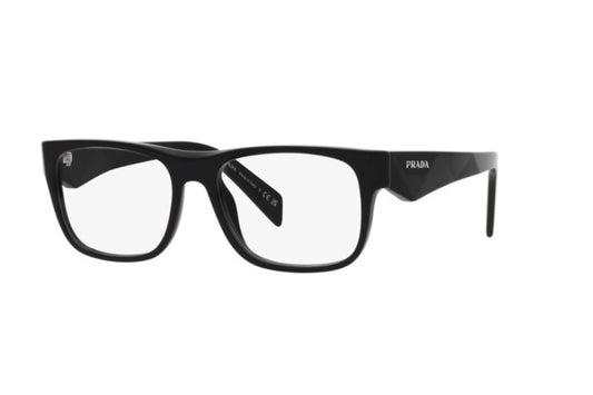 Prada PR22ZV Square Eyeglasses in Black, front view