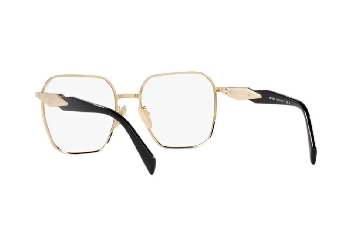 Prada PR56ZV Square Eyeglasses in Pale Gold, side view