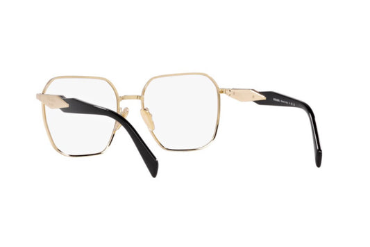 Prada PR56ZV Square Eyeglasses in Pale Gold, side view