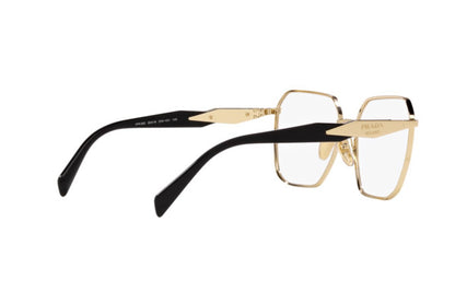 Prada PR56ZV Square Eyeglasses in Pale Gold, back view