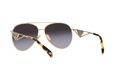 Prada PR73ZS Aviator Sunglasses in Grey Gradient / Pale Gold, side view