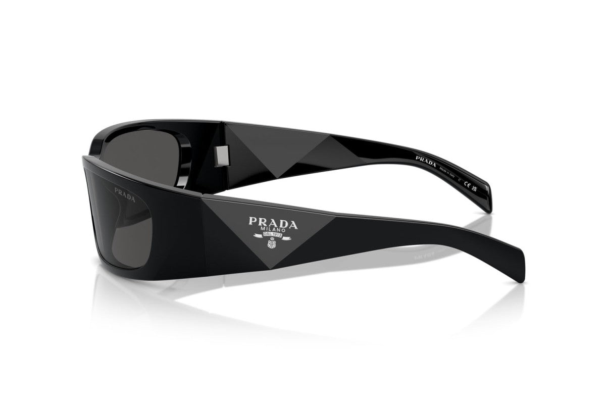 Prada PRA19S Butterfly Sunglasses in Dark Grey Black, side view