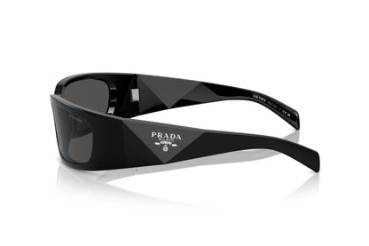Prada PRA19S Butterfly Sunglasses in Dark Grey Black, side view