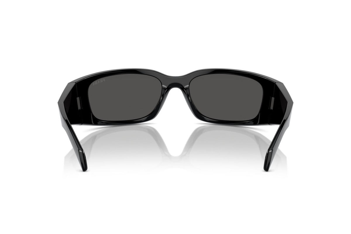Prada PRA19S Butterfly Sunglasses in Dark Grey Black, angle view