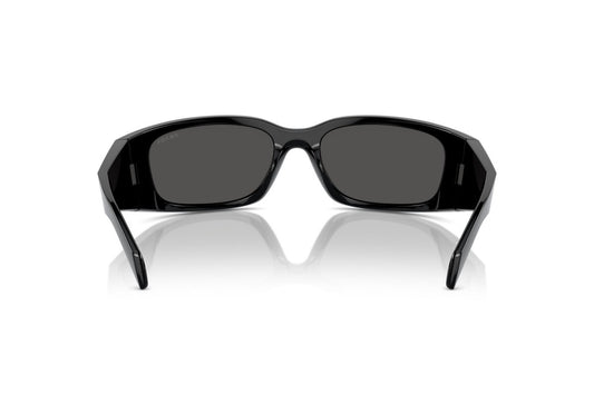 Prada PRA19S Butterfly Sunglasses in Dark Grey Black, angle view