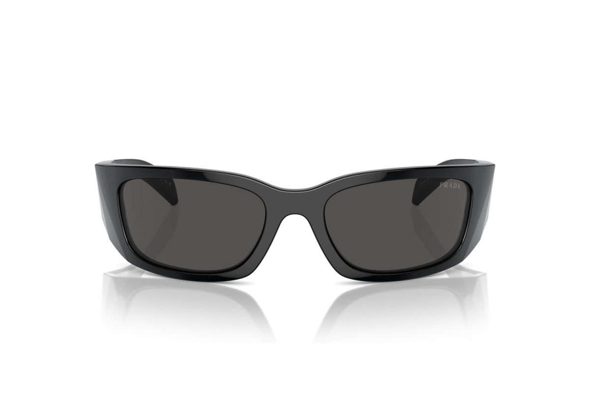Prada PRA19S Butterfly Sunglasses in Dark Grey Black, back view