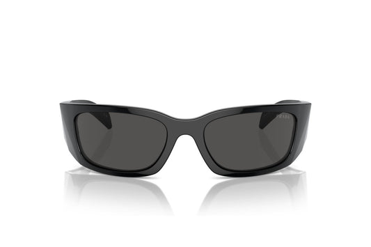 Prada PRA19S Butterfly Sunglasses in Dark Grey Black, back view